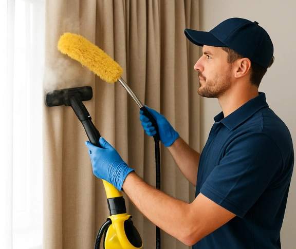 Trusted blind cleaning technician Matty Curtain Cleaning gumdale QLD
